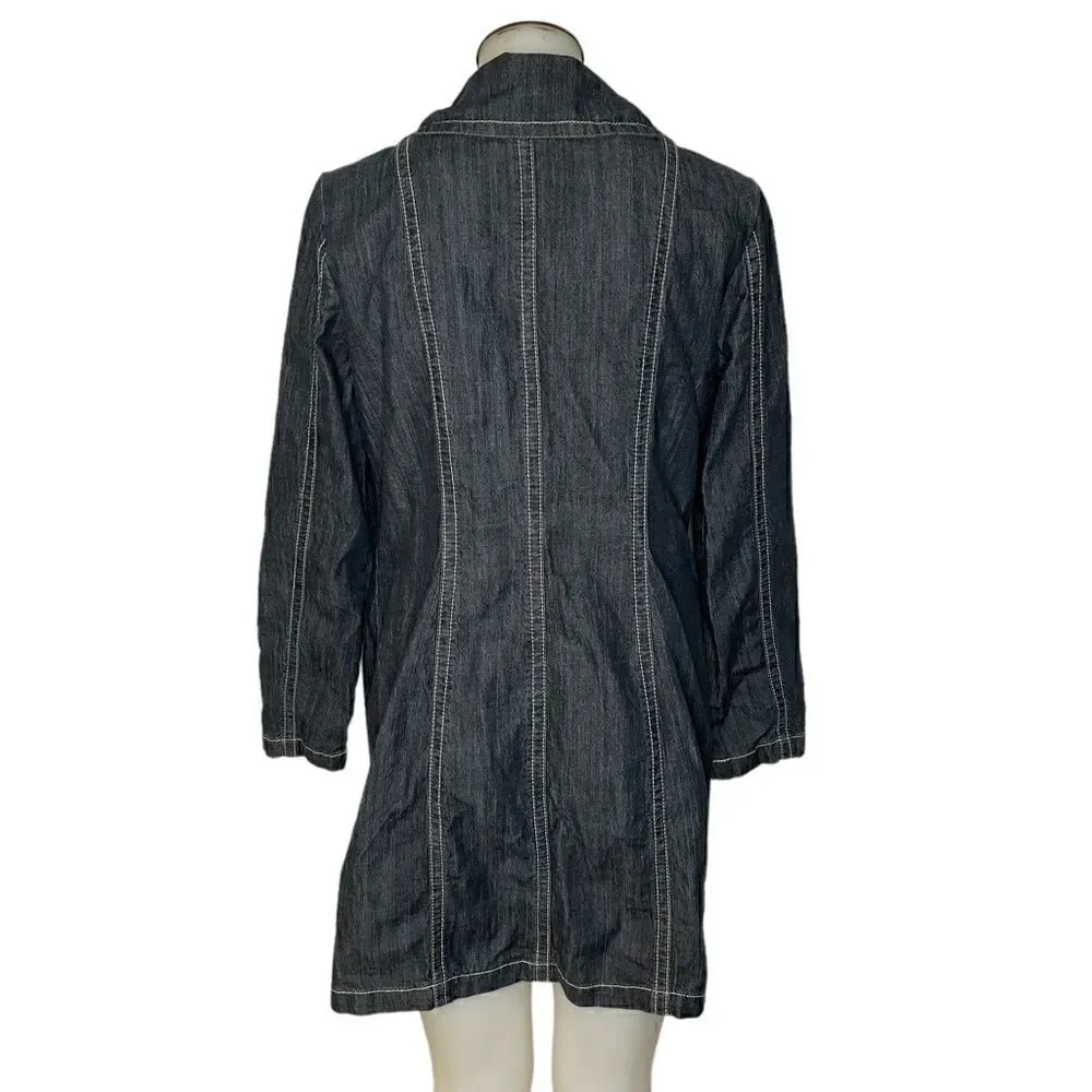LONG Denim Coat - Picture 3 of 12